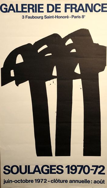 null D'après Pierre SOULAGES (1919)


Affiche de l'exposition à la Galerie de France,...