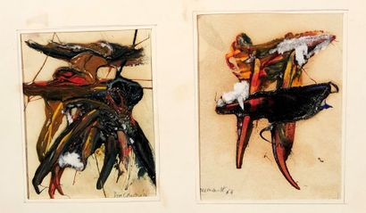  Nguyen Manh Duc DUCMAN (1934) 
Lot including : 
- 3 acrylics on canvas, signed and...