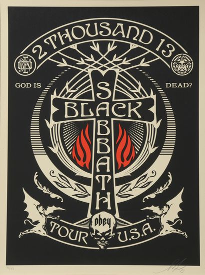 SHEPARD FAIREY (1970) 
Black Sabbath Red/Black...