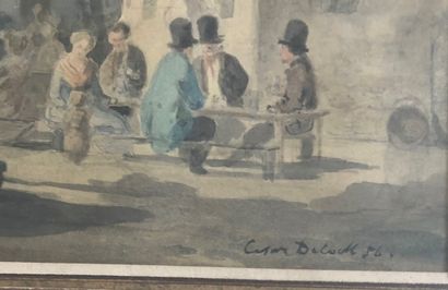 null César DE COCK (1826-1904)

Animated scene

Wash and watercolour on paper signed...