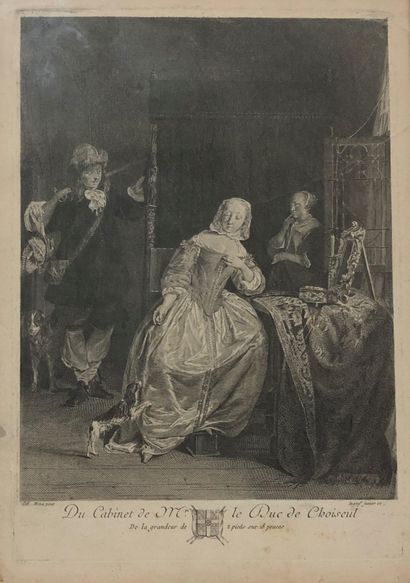 null Lot including :

- After REGNAULT

The Morning and the Evening

Two engravings,...
