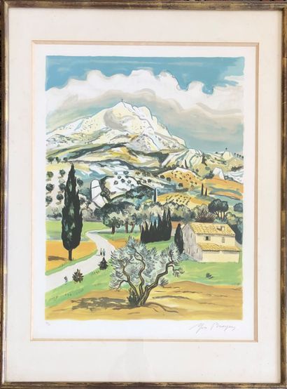 null Yves BRAYER (1907-1990)

Paysage de Provence, Mont Ventoux

Lithographie en...