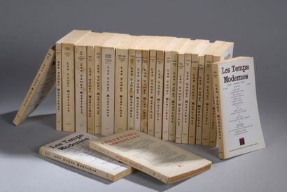 null SET OF TWENTY-THREE VOLUMES Les Temps Modernes under the direction of Jean-Paul...