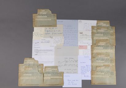 null SET OF TELEGRAMS, CARDS AND LETTERS OF ENCOURAGEMENT from numerous personalities,...