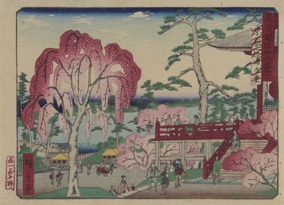 null Hiroshige II (1826-1869)

Ensemble de douze Chuban yoko-e :

- Scène citadine...