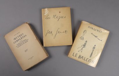 null Set of three first editions of Jean Genet:

- Les Nègres, Ed. L'Arbalète / Marc...
