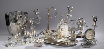 LOT of silver plated metal, stainless steel...