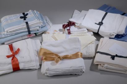 LOT of table linen including ten tablecloths...