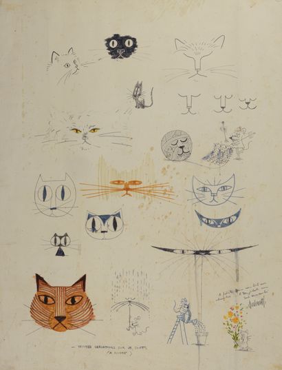 null BARBEROUSSE (1920-2010)

Small variations on the Cat

Ink and felt pen on paper.

Signed...
