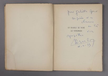 null Louis Amade, Le Diable se noie le vendredi, Ed. R. Lachèvre, 1949, first edition...