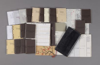 null SET OF TWENTY TWO POCKET AGENDAS, all handwritten by the artist and used between...