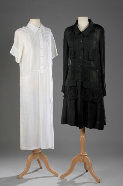 null Sonia RYKIEL Paris

SET OF FOUR DRESSES, three black and one white.