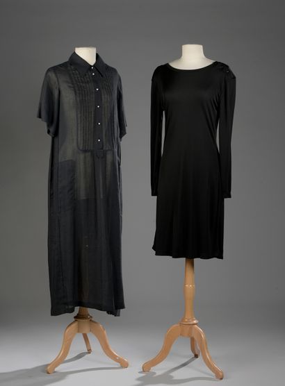 null Sonia RYKIEL Paris

SET OF THREE black dresses, one with short sleeves.