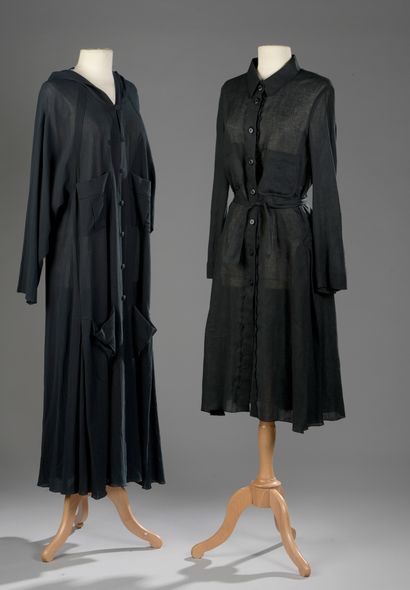 Sonia RYKIEL Paris 
SET OF THREE black dresses,...