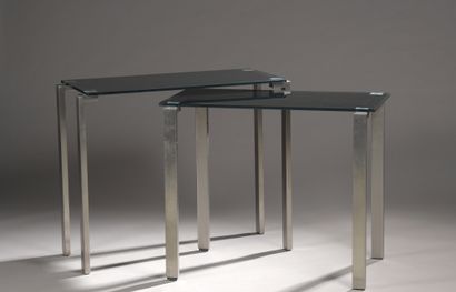 null NOUVEL Jean (born 1945) for ZÉRITALIA

1=2, TWO TABLES with stainless steel...