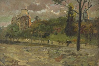 null Carlo BRANCACCIO (1861-1920)

Vue de Paris

Huile sur panneau. 

Signée en bas...