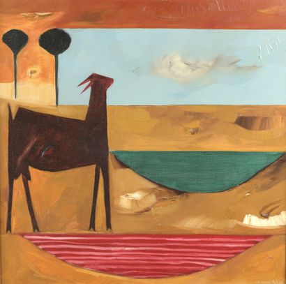 null José Julio DE CALASANS NETO (1932-2006)

Lagoa Vermellha E Ceu das cabras, 1982

Oil...