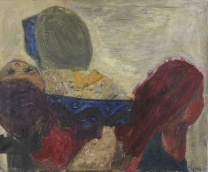 null Tonka PETRIC (1929-1996)

Three women, 1960

Oil on canvas. 

Signed and dated...