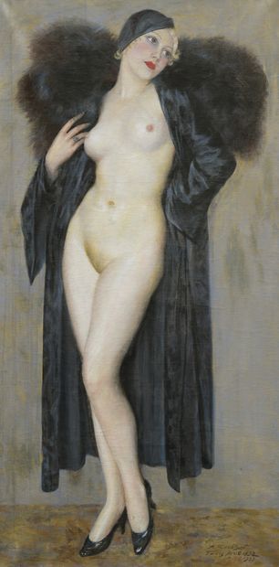 null Alexandre ROUBTZOFF (1884-1949)

Jeune femme nue sous son manteau et col de...