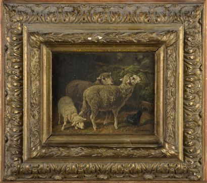 null Charles Ferdinand CERAMANO (1829-1909)

Brebis et agneau

Huile sur panneau....