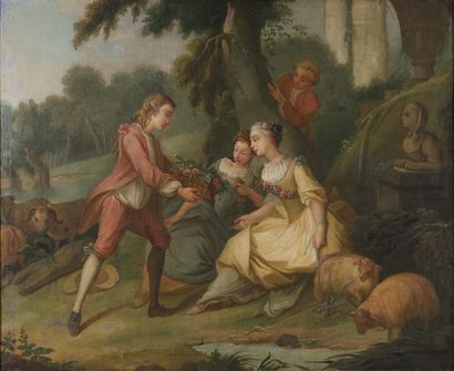 null French school of the late 18th century

Pastoral scene

Canvas.

90 x 109.5...