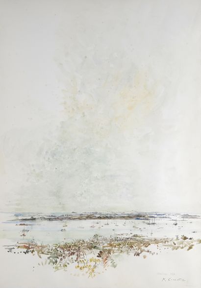 null Jean COMMERE (1920-1986)

Chausey, 1976

Watercolor on paper.

Signed, dated...
