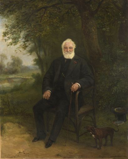 null Louis Eugène CHARPENTIER (1811-1890)

Portrait of a man and his dog in a landscape,...