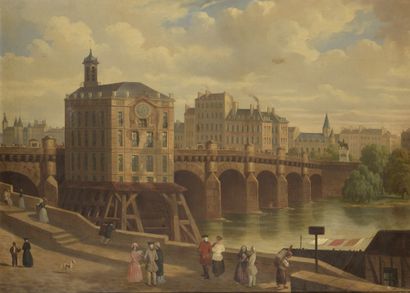 null Théodore LACAILLE (Paris 1823 - ?)

Promeneurs au XVIIIe siècle près du Pont-Neuf...