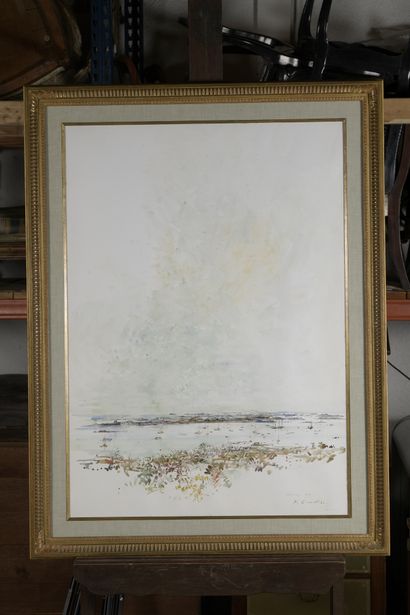 null Jean COMMERE (1920-1986)

Chausey, 1976

Watercolor on paper.

Signed, dated...