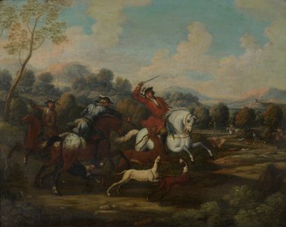 null 18th century HOLLAND school, follower of Jan WYCK

Hunting scene

Canvas.

48...