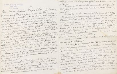 null Sacha GUITRY. – TROIS DOCUMENTS ENCADRES.

1/ - Lettre manuscrite sur papier...
