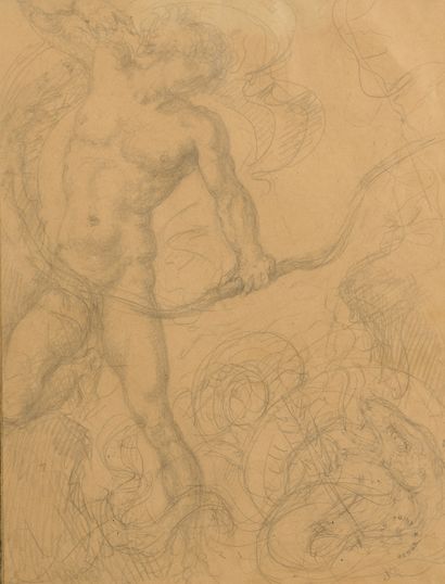 null Armand POINT (1860-1932)

Hercules and the Lacedon Serpent

Pencil.

Bears the...