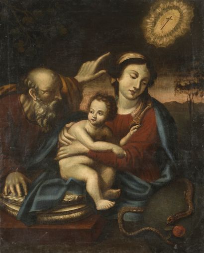 null 17th century ITALIAN school

The Holy Family

Canvas.

Wear and restorations.

Without...