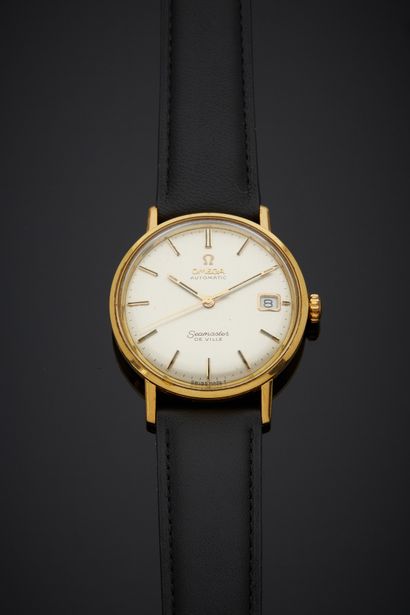 null OMEGA Seamaster, DE VILLE - Men's 18K yellow gold 750‰ wristwatch, round form,...