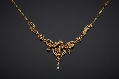  Necklace collar in 18K yellow gold 750‰,...