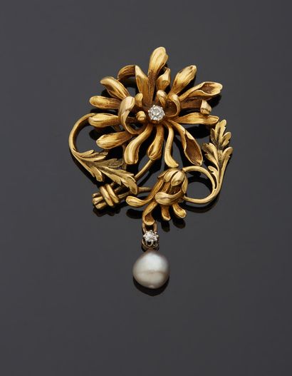 An 18K 750‰ two-tone gold pendant, depicting...