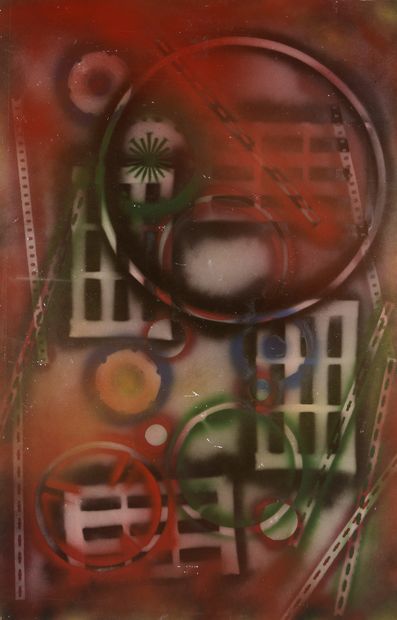  Jean-Paul ALEXANDRE (20th century) 
Untitled 
Set of 12 aerosol compositions on...