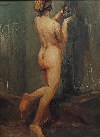 null Raymond VAN DOREN (1906-1991)

Back nude

Oil on panel.

Signed lower right.

24...
