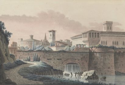 null Cyr PIRAUD (Active in the first half of the 19th century)

View of an Italian...