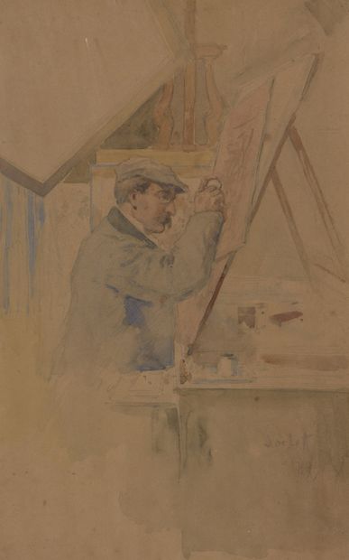 null Arthur Louis SOCLET (XIX-XXe)

Le peintre dans son atelier, 1899

Aquarelle...