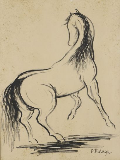 null PITTALUGA (?)

Horse, head turned

Ink on paper.

Signed lower right.

65 x...