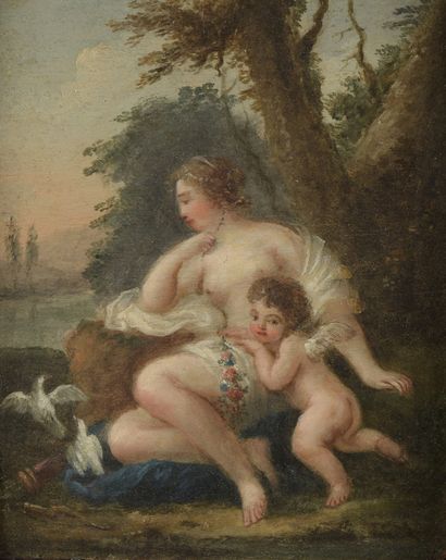 null Attribué à Jacques Antoine VALLIN (1760 – 1831)

Vénus et l’Amour

Panneau,...