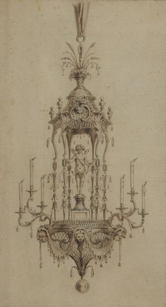 null French school of the end of the 18th century

Project of a chandelier

Pen and...
