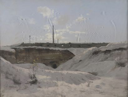 null Emile CAGNIART (1851-1911)

Snowy landscape

Pastel on paper mounted on canvas.

Signed...