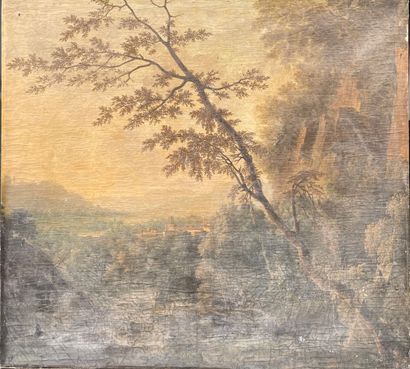 FRENCH SCHOOL circa 1800

View of a rock

Canvas

131...