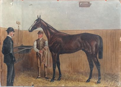 null Francis Cecil BOULT (act.1877-1895)

Groom and horse in the stable, 1884

Gouache...