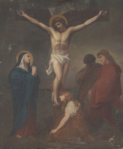 Ecole FRANCAISE du XIXème siècle 
La Crucifixion...