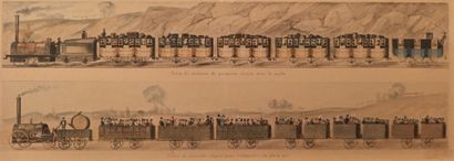 null French school of the 19th century 

First class carriage train with trunk

Second...