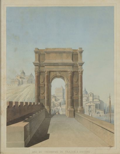 A. KELLER (XIXe) 
L'arc de triomphe d'Auguste...