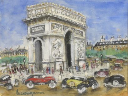 null Lucien GENIN (1894-1953)

Cars around the Arch of Trimphe

Gouache on pencil...